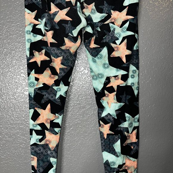 Kids Star Print Leggings One Size Soft Stretch Vibrant Pattern - Picture 7 of 7